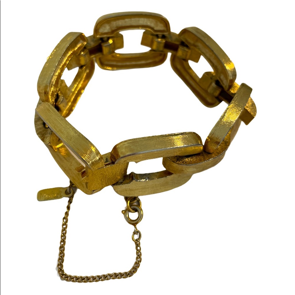 Vintage Monet Chunky link gold bracelet
